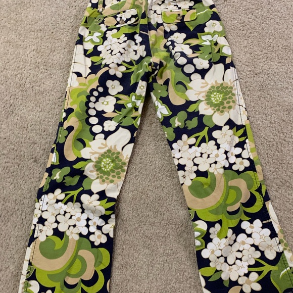 J Crew Stretch Pants Flower Pattern - Picture 4 of 8